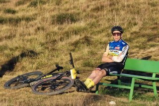 Martin Fanger au moment de son abandon au Col de la Croix de Coeur